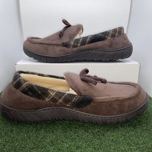 Mens Loafers Memory Foam Slippers‎ by Totes Toasties Size Medium 8-9 Brown
